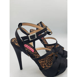 Betsey Johnson High Heels Strappy Satin